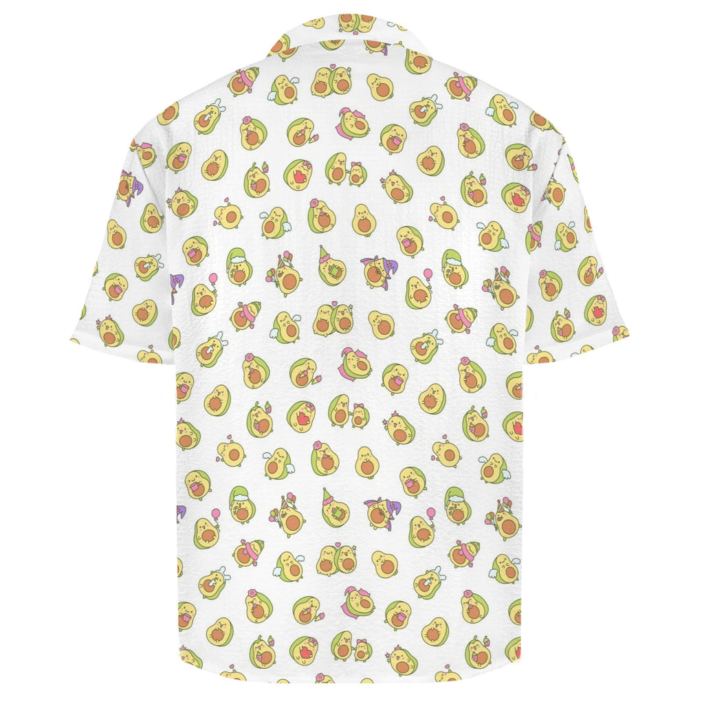 Avocado Cute Men's Crinkle Hawaiian Shirt