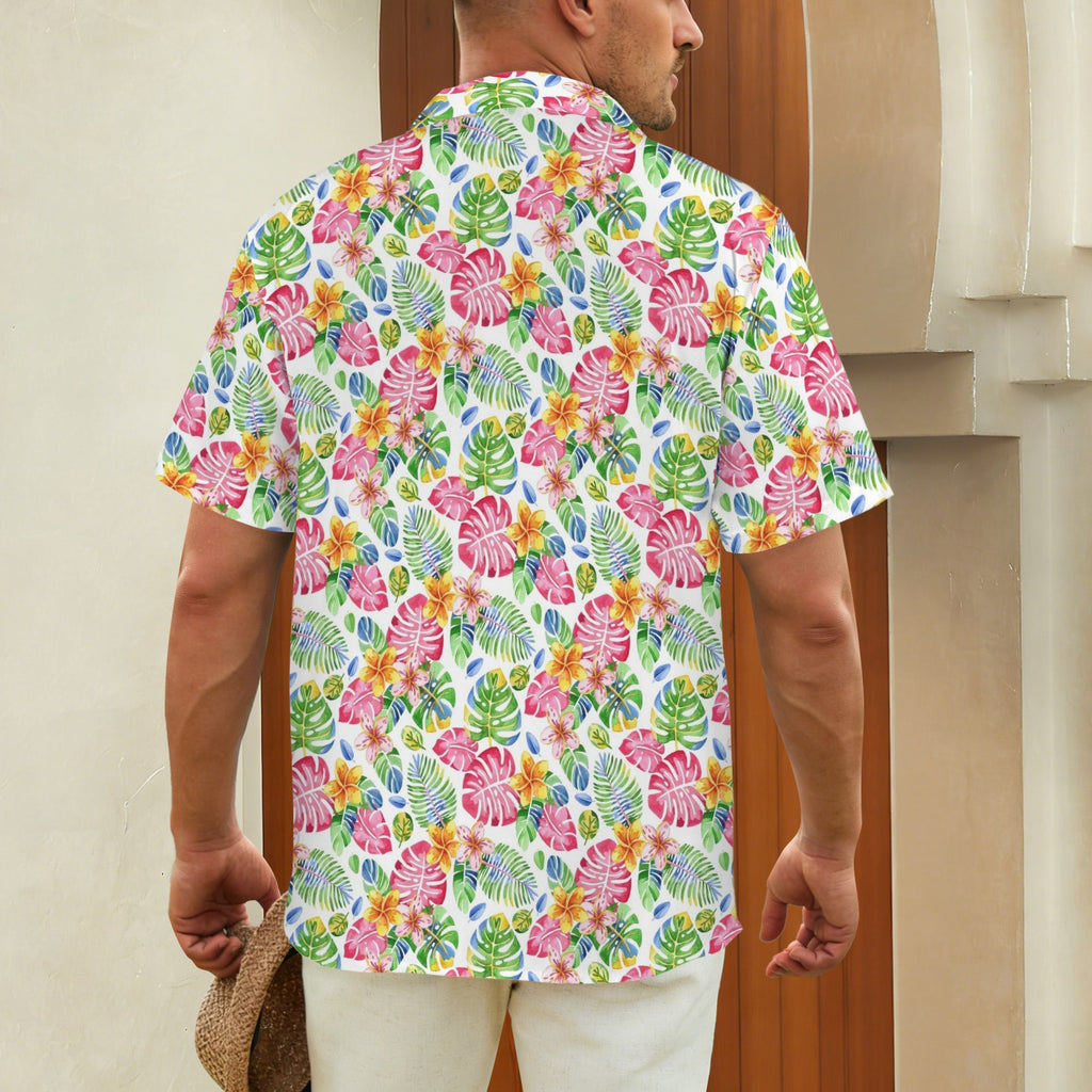 Bright Painted Tropical Men's Hawaiian Shirt