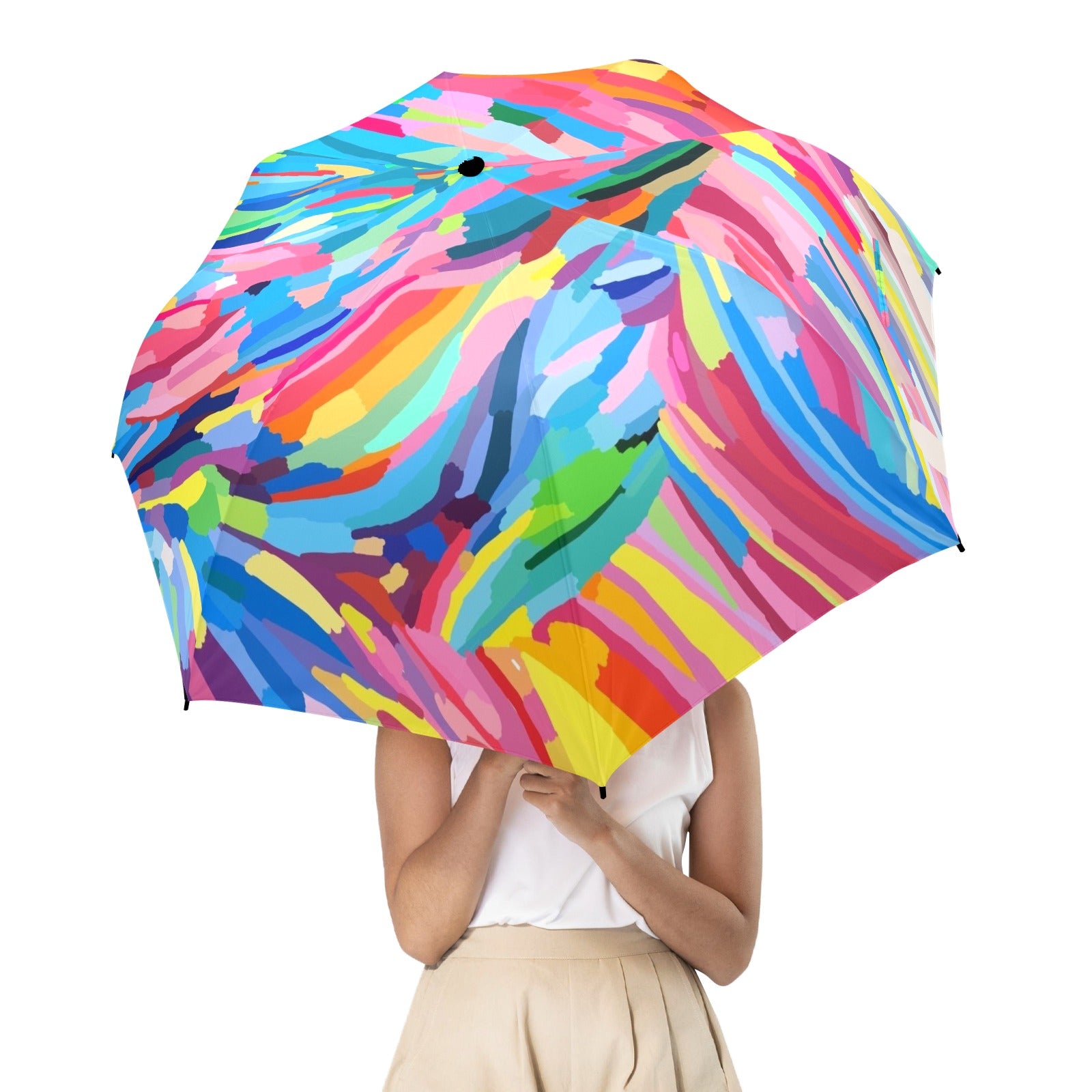 Brushstrokes - Semi-Automatic Foldable Umbrella (Model U12) Semi-Automatic Foldable Umbrella (U12)