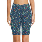 UFO's And Aliens Women's Bike Shorts With Side Pockets Women's Bike Shorts Printed Offshore Sci Fi