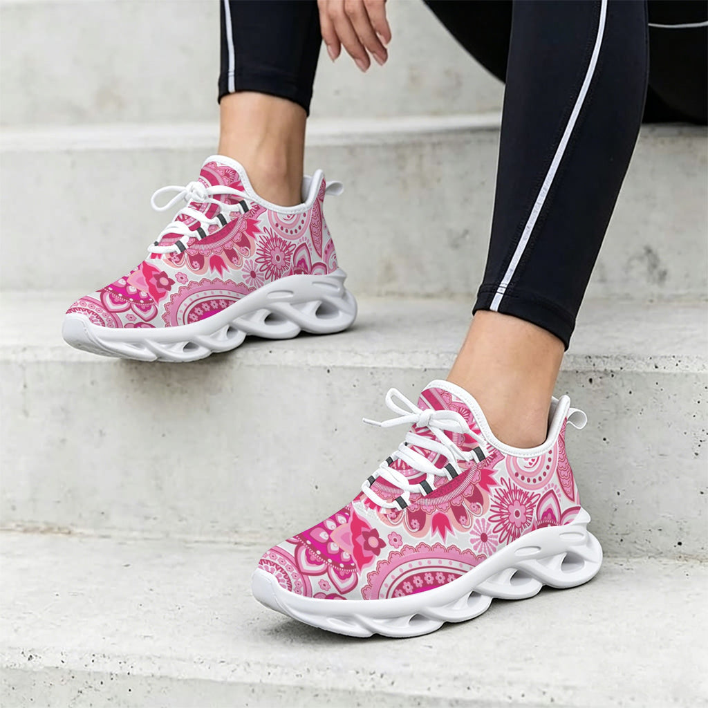 Pink Paisley Women's Twisted Sole Sneakers