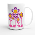Dream Team - White 15oz Ceramic Mug 15oz Mug Globally Fulfilled retro