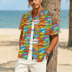 Comic Book 2 Men's Crinkle Hawaiian Shirt