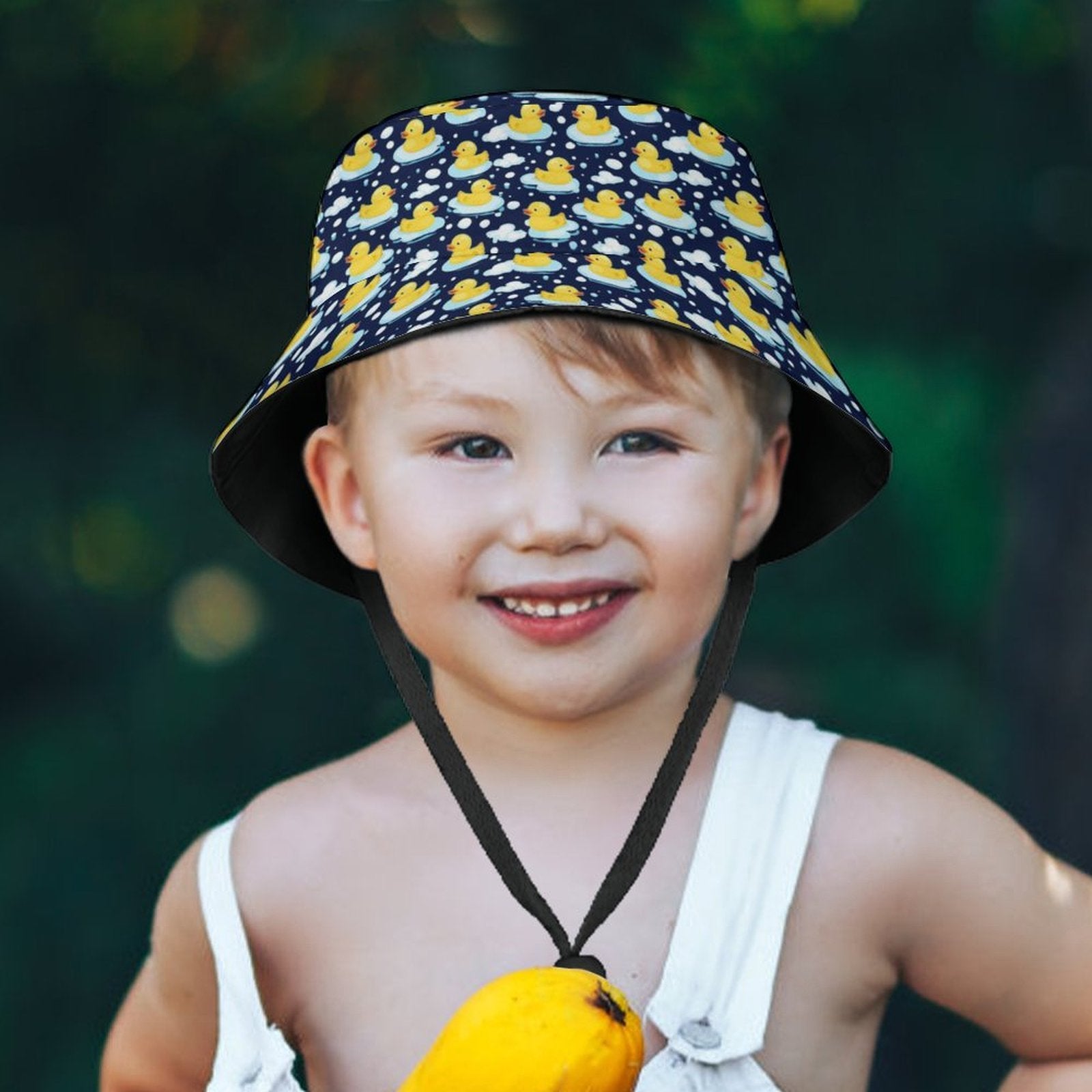 Rubber Ducks On Dark Kids' Bucket Hat