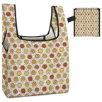 Round Pizzas On White Foldable Shopping Bag