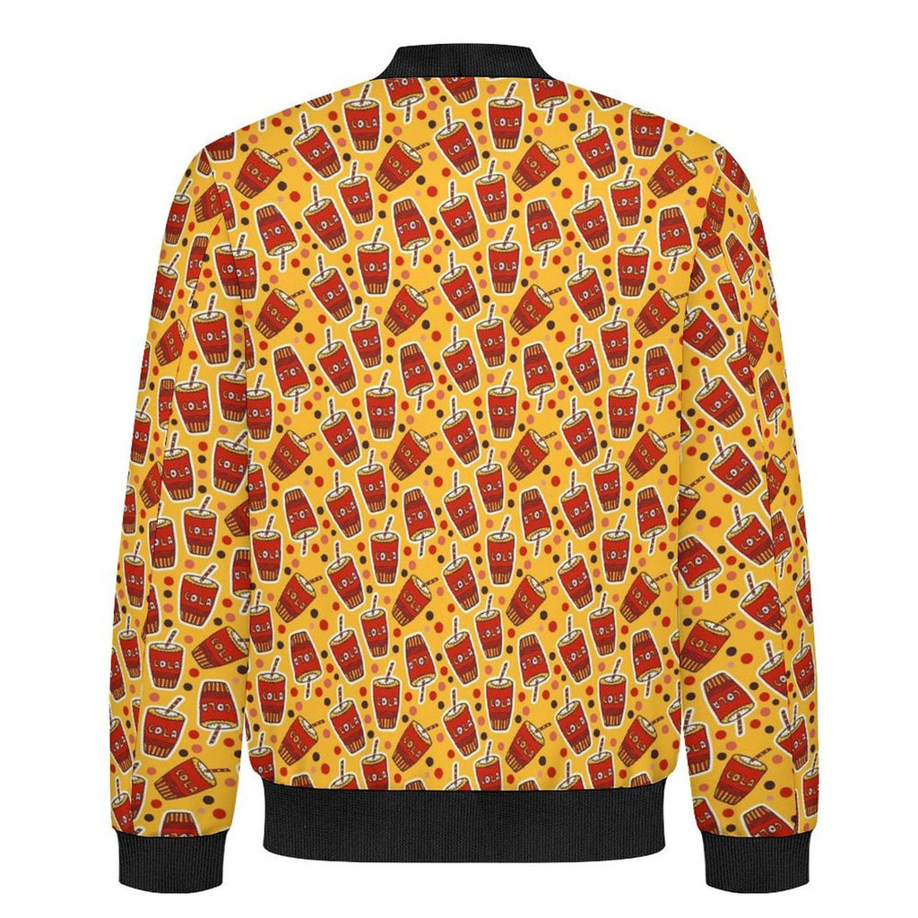 Cola Men's Casual Zip‑Up Bomber Jacket
