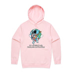 All We Need Is Love And A Little Space - Mens Hoodie Pink Mens Hoodie Love Printed In Australia Space