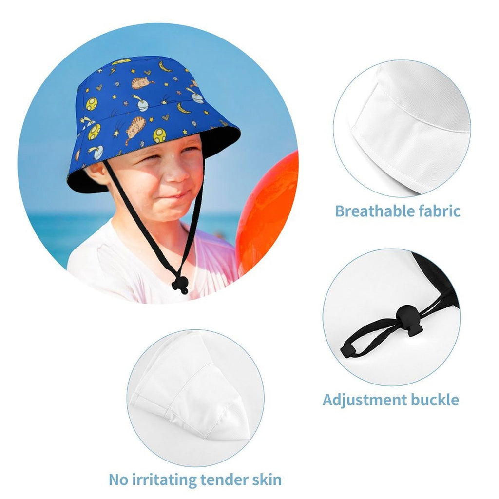Cats In Space - Kids Bucket Hat Kids Bucket Hat animal Printed Offshore Space