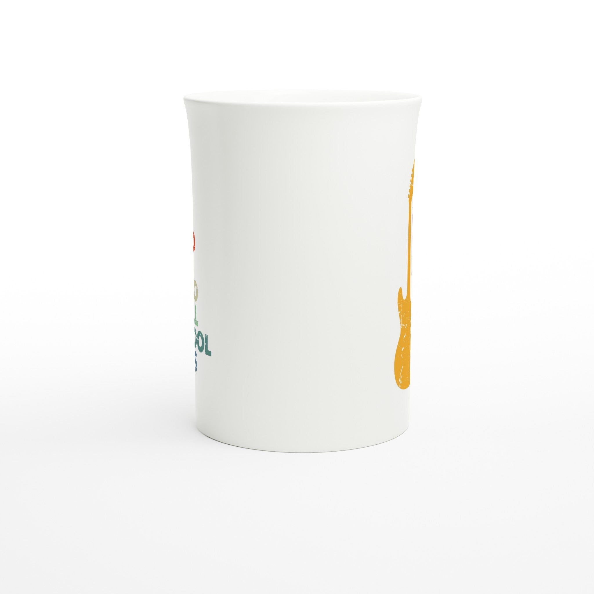 I May Be old But I Got To See All The Cool Bands - White 10oz Porcelain Slim Mug Porcelain Mug Globally Fulfilled Music