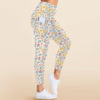 Boho Flowers And Leaves Women's High Waist Pockets Yoga Leggings Women's High Waist Pockets Yoga Leggings Plants Printed Offshore