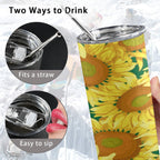 Sunflowers 20oz Tall Skinny Tumbler with Lid and Straw