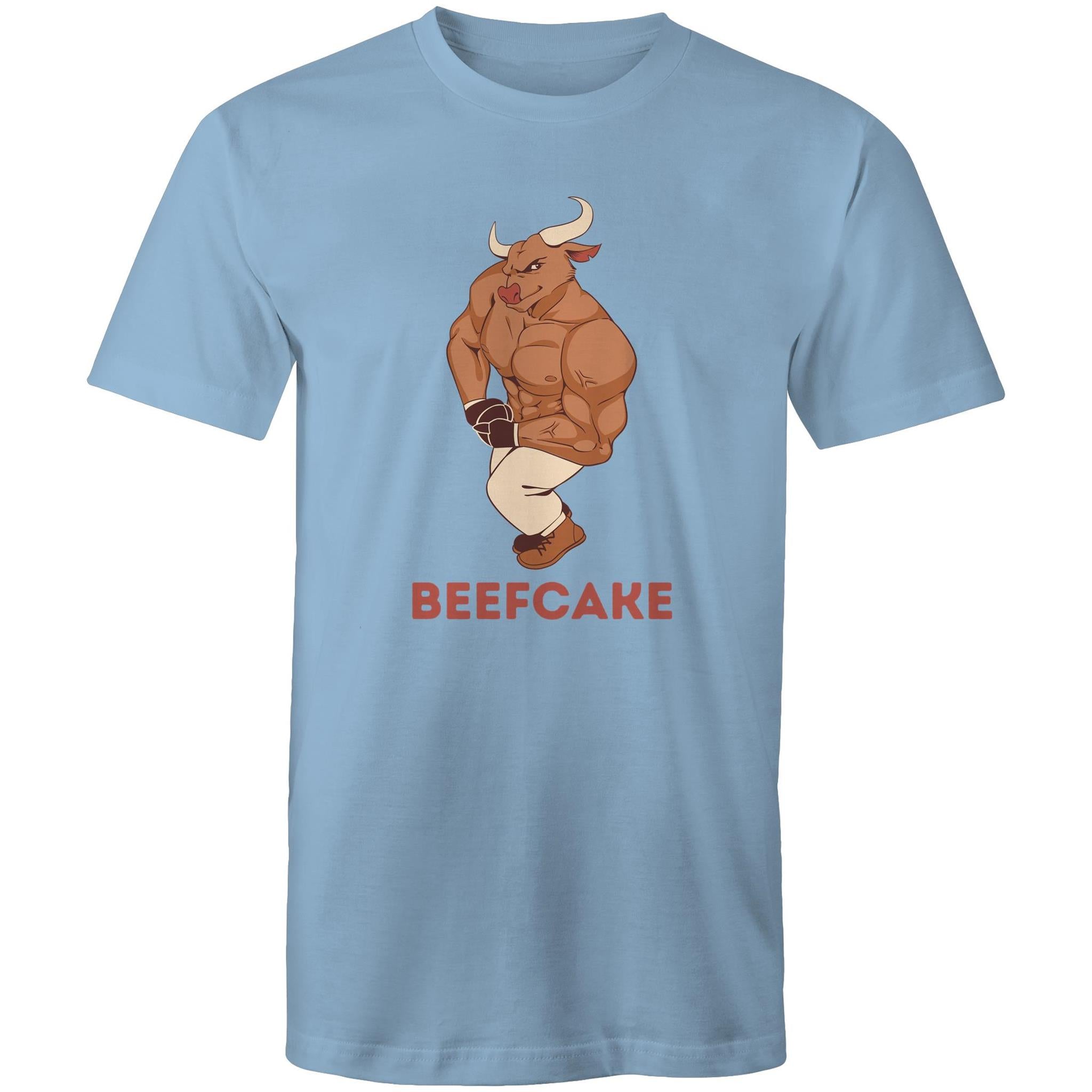 Beefcake - Mens T-Shirt Carolina Blue Mens T-shirt Fitness Printed In Australia