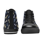 Chess Pattern - Kids High Top Canvas Shoes