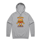 I'm Bun In A Million, Hamburger - Mens Hoodie Grey Marle Mens Hoodie Food Printed In Australia