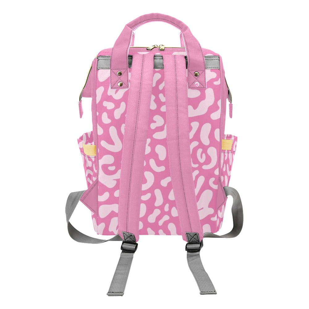 Pink Leopard - Multi-Function Backpack, Nappy / Diaper Bag