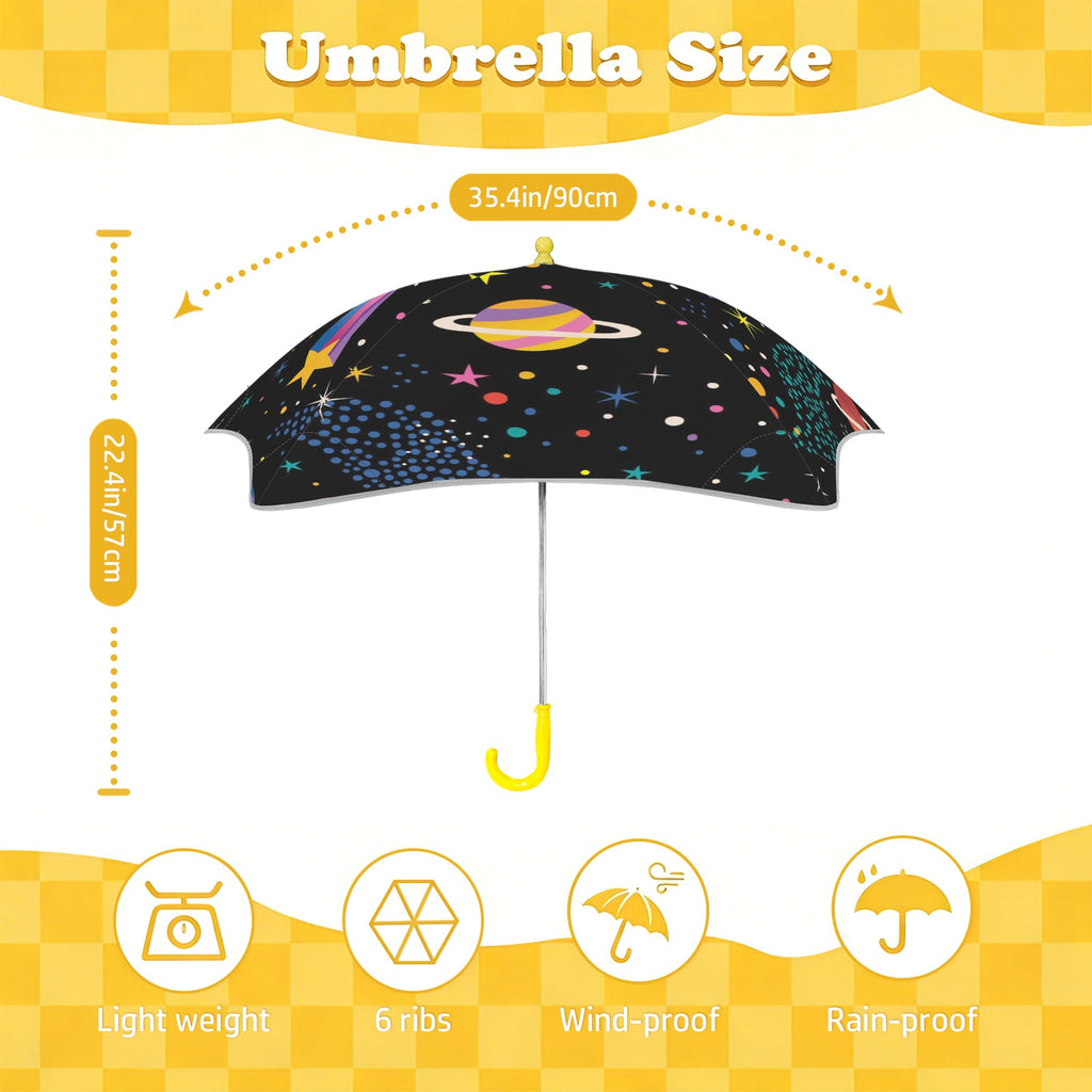 Colourful Space Kids Safe Round Corner Umbrella Kids Safe Round Corner Umbrella Printed Offshore Space