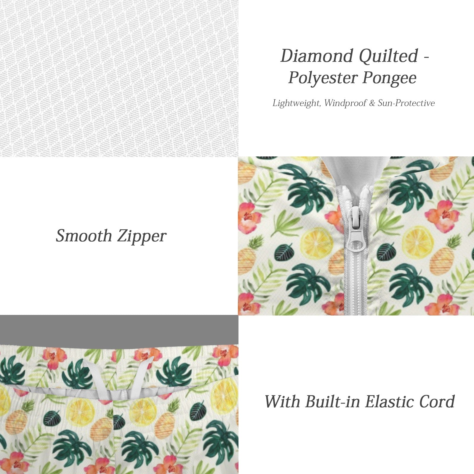 Pineapple Tropical Men's Lightweight Sun Hoodie & Shorts Set Men's Lightweight Sun Hoodie & Shorts Printed Offshore