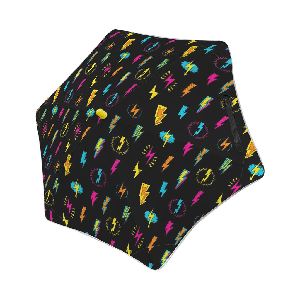 Fun Lightning Kids Safe Round Corner Umbrella One Size Kids Safe Round Corner Umbrella comic Printed Offshore