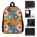 Happy Retro Flowers - Three Piece Backpack Set