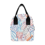 Travel Stamps Zipper Lunch Bag Zipper Lunch Bag Printed Offshore