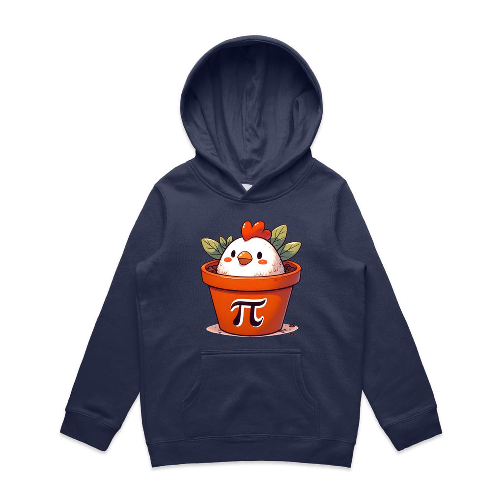 Chicken Pot Pi, Maths - Kids Hoodie Midnight Blue Kids Hoodie Printed In Australia