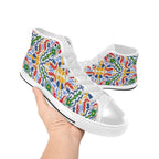 Bright Burst Women's High Top Canvas Shoes Womens Classic High Top Shoes Printed Offshore
