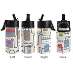 Guitar Pedals 12oz Kids Water Bottle with Straw Lid