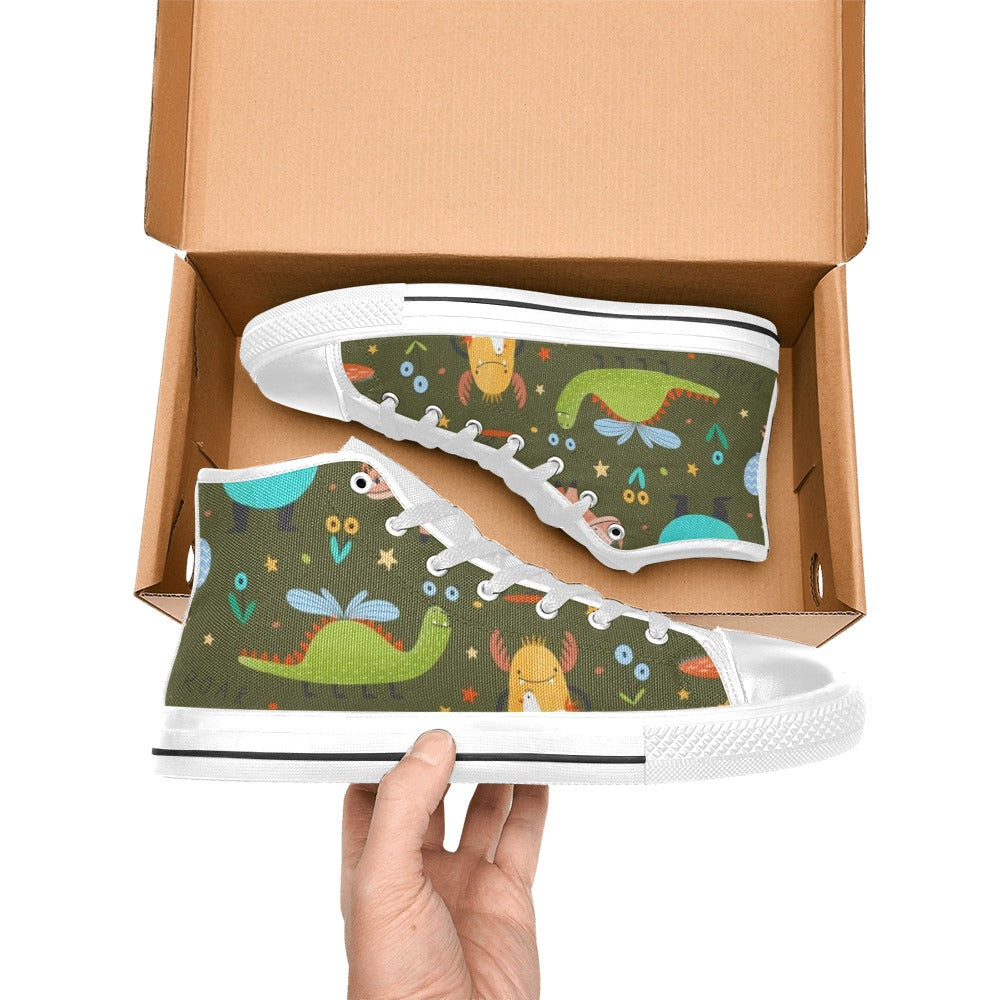 Monsters - Kids High Top Canvas Shoes