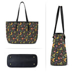 Dark Butterfly PU Leather Tote Bag Large Leather Tote Bag-Large animal Printed Offshore