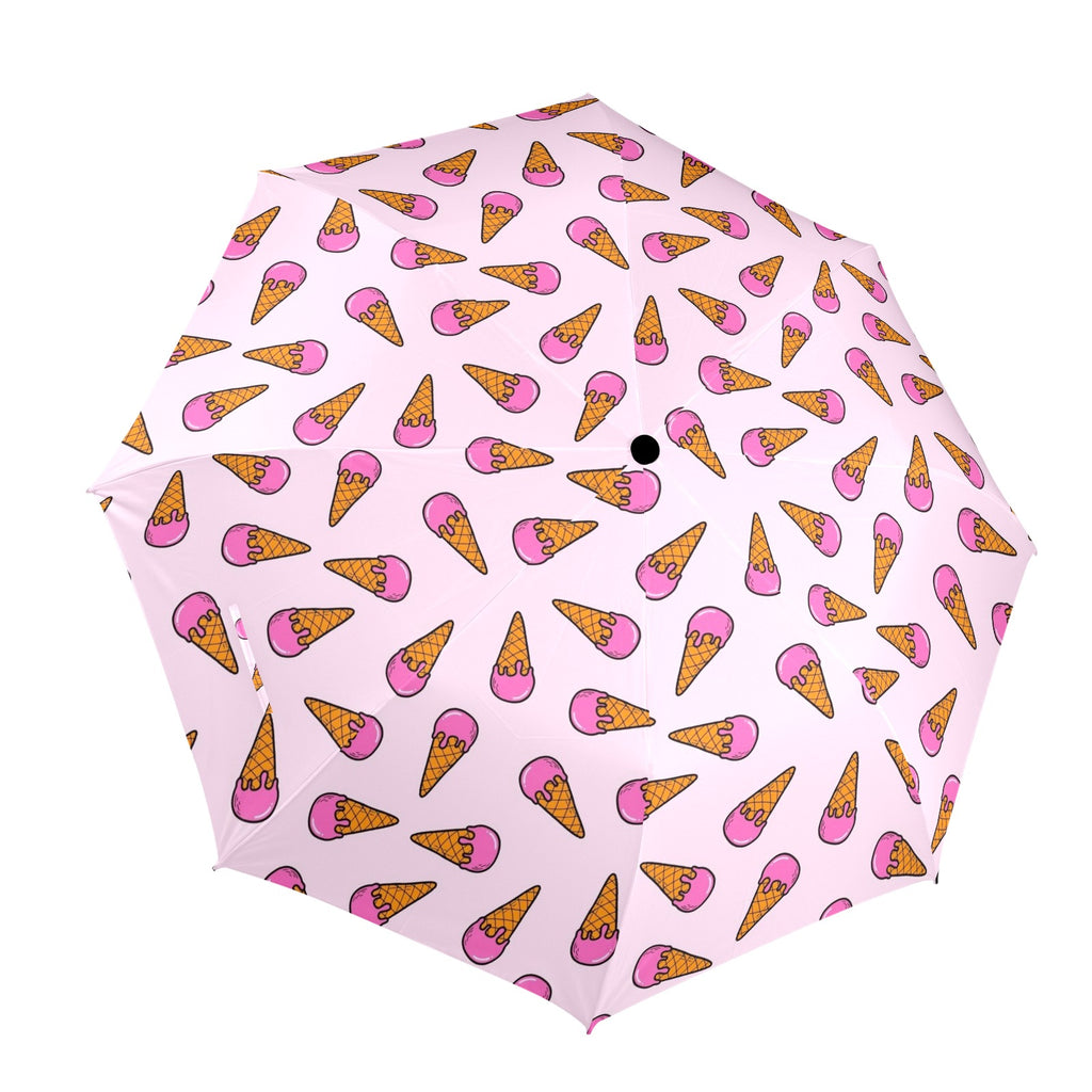 Pink Ice Cream Cones Umbrella One Size Umbrella Food Printed Offshore