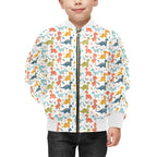 Cute Colourful Dinosaurs Kids Bomber Jacket Kids Bomber Jacket animal Printed Offshore