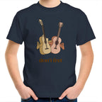 Don't Fret, Guitars - Kids Youth T-Shirt Navy Kids Youth T-shirt Music Printed In Australia