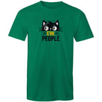 Ew People, Cat - Mens T-Shirt Kelly Green Mens T-shirt animal Printed In Australia