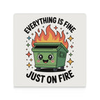 Skip Bin / Dumpster Fire Ceramic Coasters Ceramic Coasters Printed Offshore