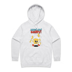 Sweet And Salty, Ice-cream And Fries - Womens Hoodie White Marle Womens Hoodie Food Printed In Australia Summer