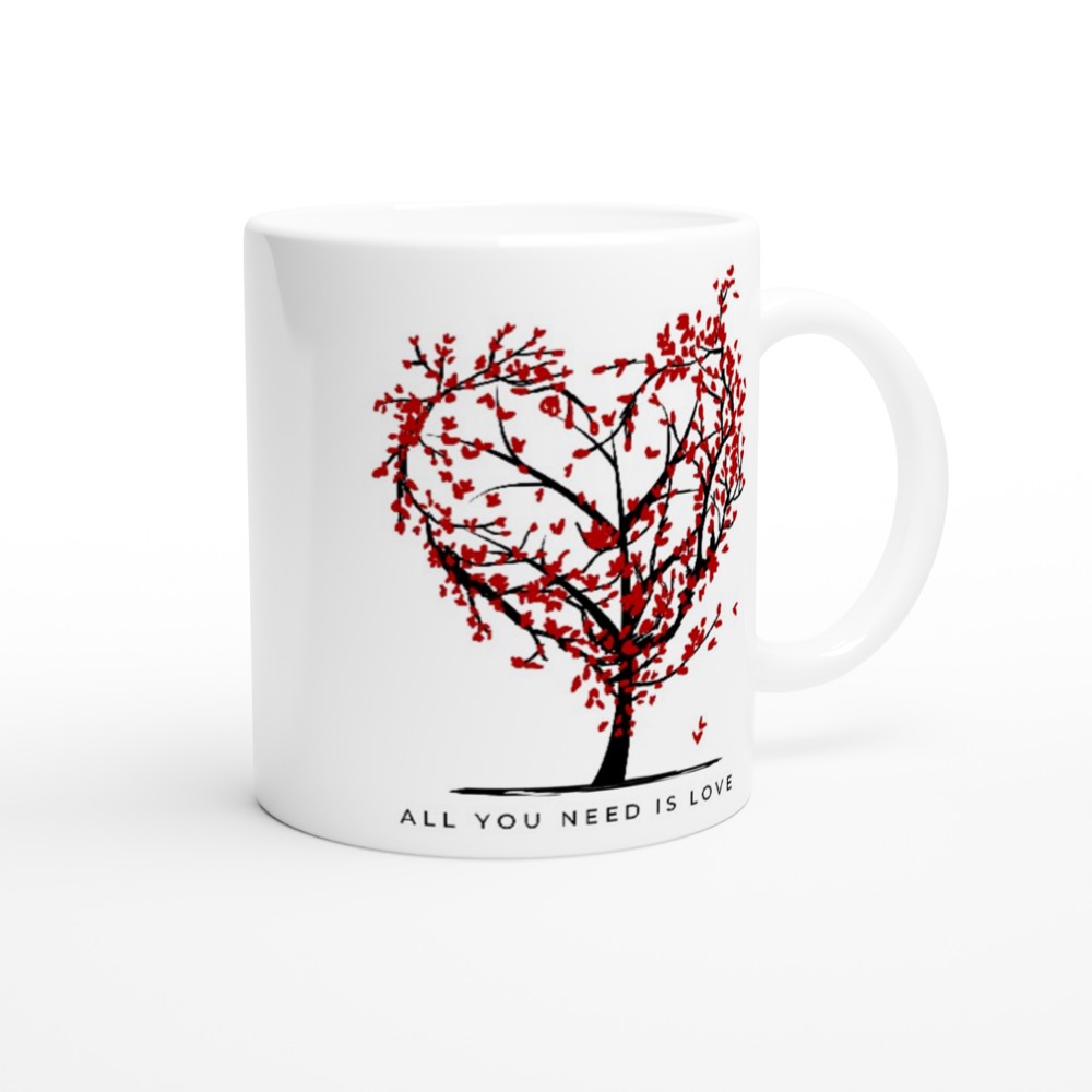 All You Need Is Love - White 11oz Ceramic Mug White 11oz Mug environment Globally Fulfilled love