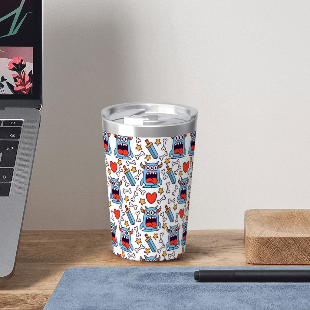 Silly Monsters Stainless Steel Cup With Straw (12oz) Drinkware