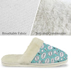 Comic Book Speech Bubbles Women's Fur Trim Thick-Sole Indoor Slippers Women's Fur Trimmed Slippers comic Printed Offshore