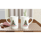 All Booked For Christmas White 10oz Porcelain Slim Mug Porcelain Mug