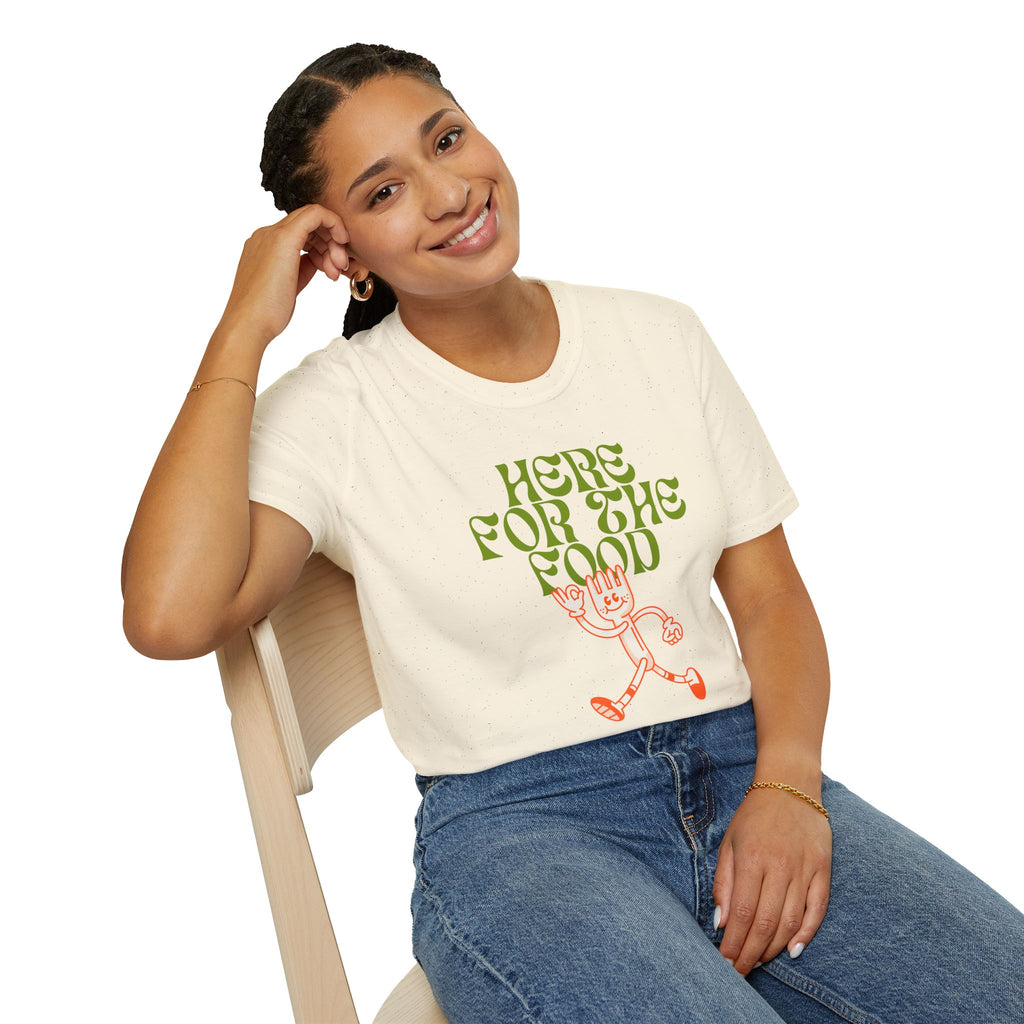 Here For The Food - Unisex Softstyle T-Shirt
