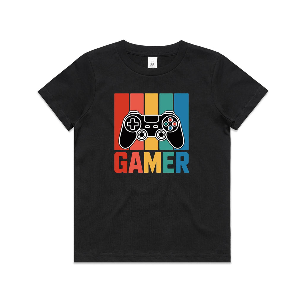 Gamer Kid's AS Colour T-shirt Black Kids Youth T-shirt Games Printed In Australia