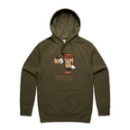 Even My Coffee Needs Coffee - Mens Hoodie Army Mens Hoodie Coffee Printed In Australia