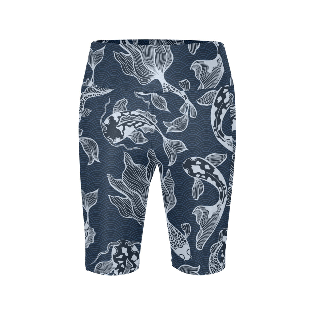 Blue Fish Women's Bike Shorts With Side Pockets Women's Bike Shorts animal Ocean Printed Offshore