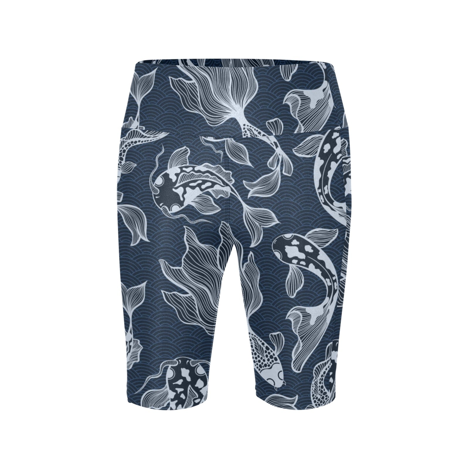 Blue Fish Women's Bike Shorts With Side Pockets Women's Bike Shorts animal Ocean Printed Offshore