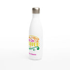 Personalised - This Mum Runs On Coffee - White 17oz Stainless Steel Water Bottle Personalised Water Bottle customise Globally Fulfilled Mum personalise