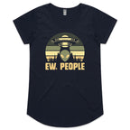 Alien Ew, People - Womens Scoop Neck T-Shirt Navy Womens Scoop Neck T-shirt Printed In Australia Sci Fi