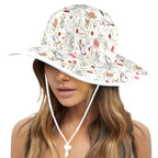 Australian Plants And Animals Wide Brim Bucket Hat Wide Brim Bucket Hat animal Australia Plants Printed Offshore Reading