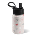 Pretty Hearts 12oz Kids Water Bottle with Straw Lid
