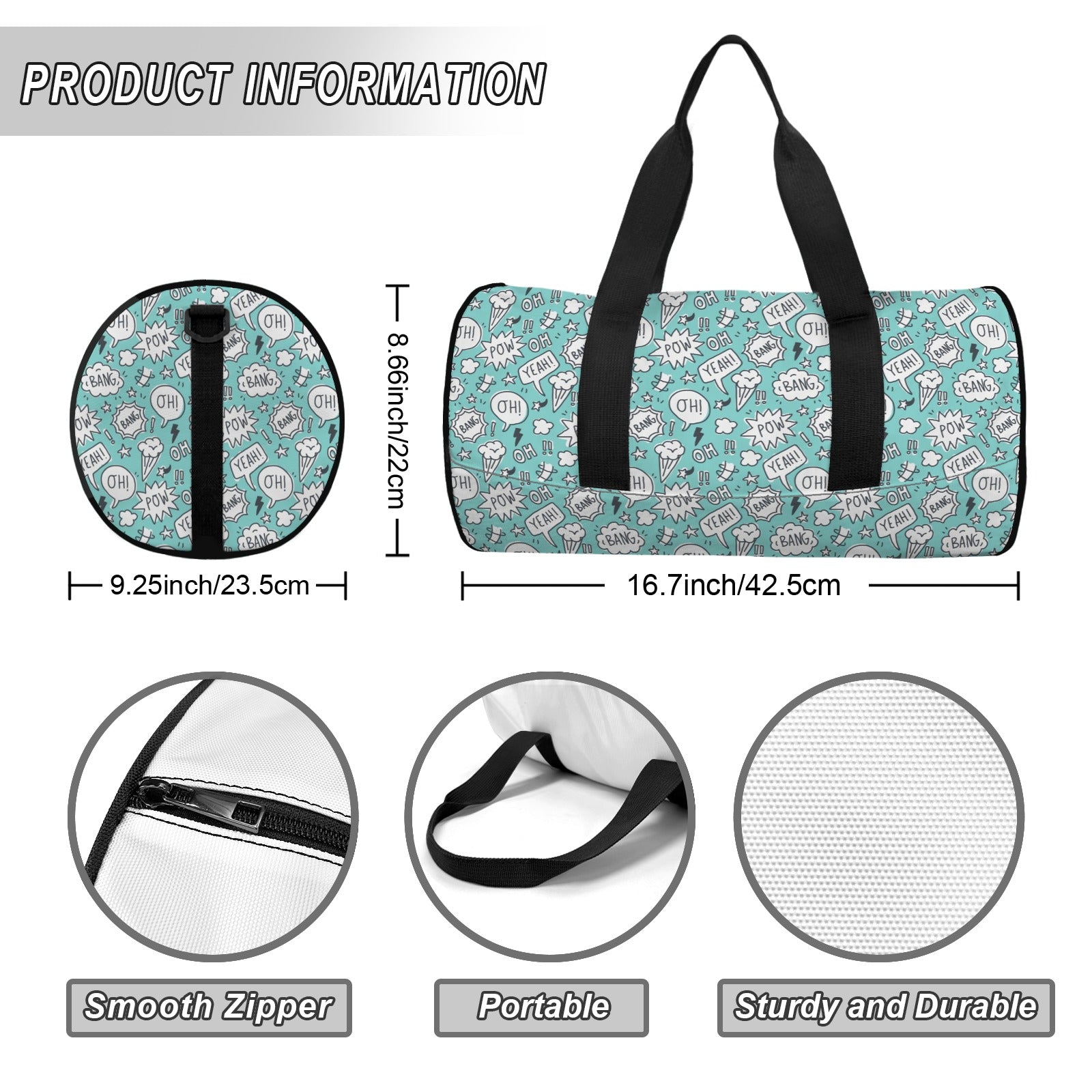 Comic Book Speech Bubbles Duffle Bag Duffle Bag Printed Offshore