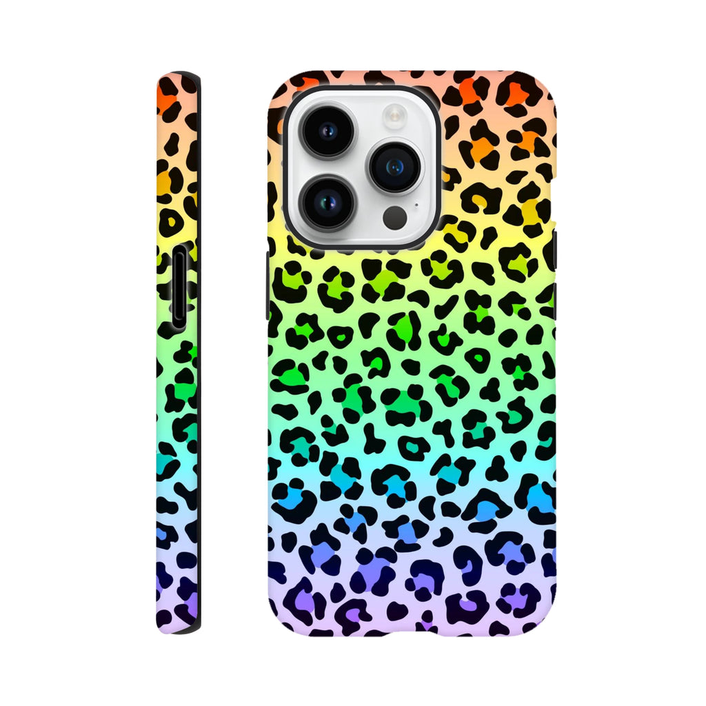 Rainbow Leopard Print - Apple iPhone Tough case iPhone 14 Pro iPhone Tough Case animal Globally Fulfilled